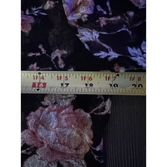 Denim & Supply Ralph Lauren Whimsigoth Fairy Floral Sheer Black Lace Top Size XL - Picture 5 of 8